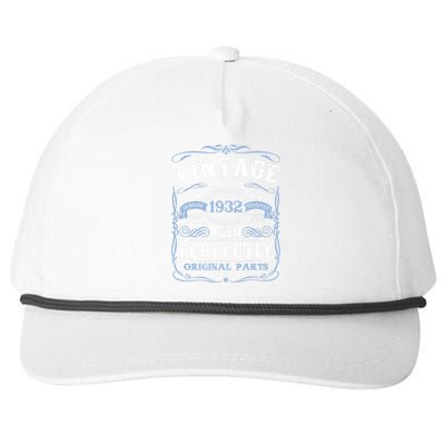 Classic 1932 Birthday Gift Snapback Five-Panel Rope Hat