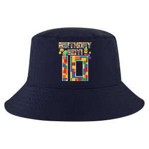 Cute 10th Birthday Gift 10 Years Old Block Building Cool Comfort Performance Bucket Hat