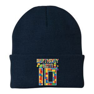 Cute 10th Birthday Gift 10 Years Old Block Building Knit Cap Winter Beanie