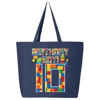 Cute 10th Birthday Gift 10 Years Old Block Building 25L Jumbo Tote