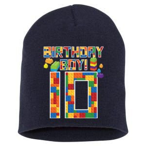 Cute 10th Birthday Gift 10 Years Old Block Building Short Acrylic Beanie