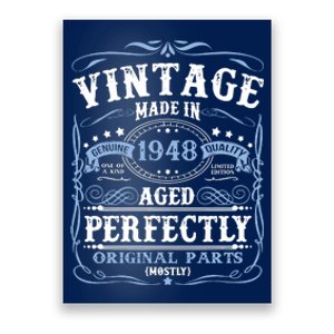 Classic 1948 Birthday Gift Poster