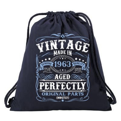 Classic 1963 Birthday Gift Drawstring Bag