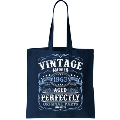 Classic 1963 Birthday Gift Tote Bag