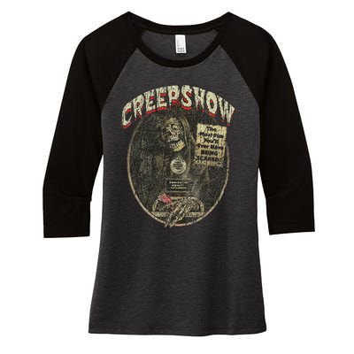 Creepshow 1982 Women's Tri-Blend 3/4-Sleeve Raglan Shirt