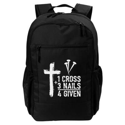 Christian 1 Cross 3 Nails 4 Given Forgiven Daily Commute Backpack