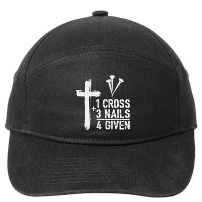 Christian 1 Cross 3 Nails 4 Given Forgiven 7-Panel Snapback Hat