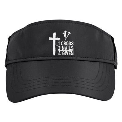 Christian 1 Cross 3 Nails 4 Given Forgiven Adult Drive Performance Visor