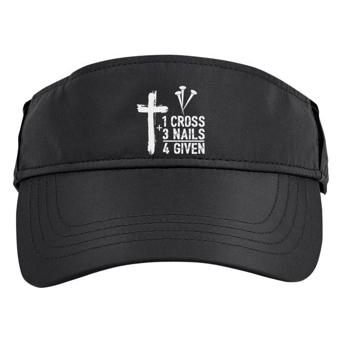 Christian 1 Cross 3 Nails 4 Given Forgiven Adult Drive Performance Visor