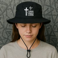 Christian 1 Cross 3 Nails 4 Given Forgiven Bucket Hat