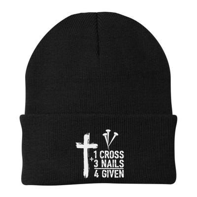 Christian 1 Cross 3 Nails 4 Given Forgiven Beanie