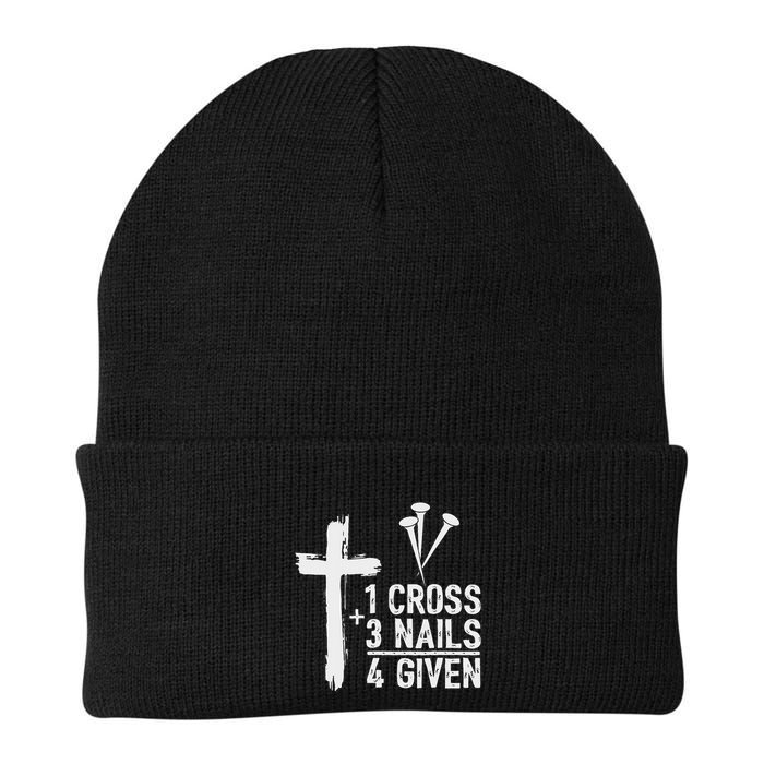 Christian 1 Cross 3 Nails 4 Given Forgiven Beanie