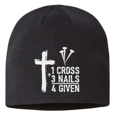 Christian 1 Cross 3 Nails 4 Given Forgiven Sustainable Beanie