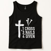 Christian 1 Cross 3 Nails 4 Given Forgiven Tank Top