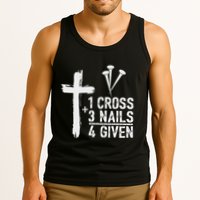 Christian 1 Cross 3 Nails 4 Given Forgiven Tank Top