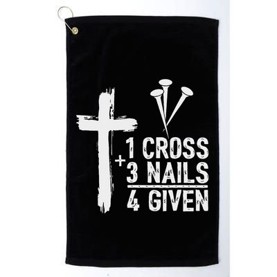 Christian 1 Cross 3 Nails 4 Given Forgiven Golf Towel