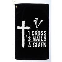 Christian 1 Cross 3 Nails 4 Given Forgiven Golf Towel