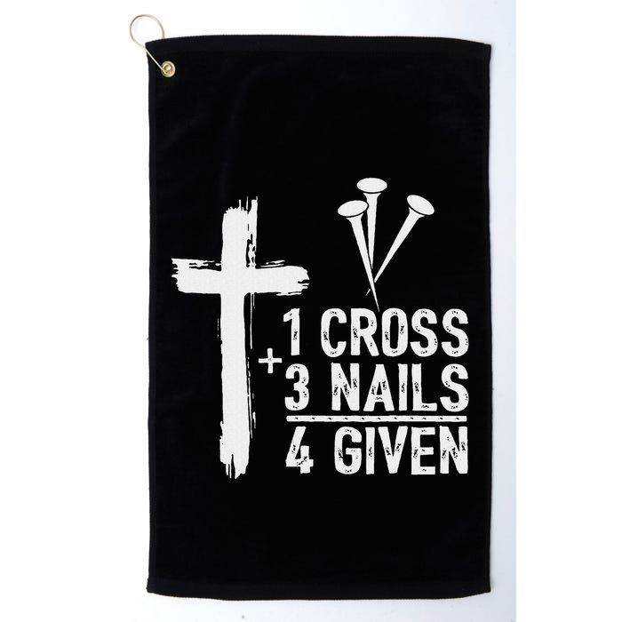 Christian 1 Cross 3 Nails 4 Given Forgiven Golf Towel