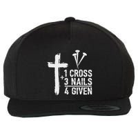 Christian 1 Cross 3 Nails 4 Given Forgiven Wool Snapback Cap