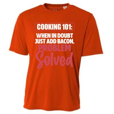 Cooking 101 Cooking Funny Chef Cook Culinary Gift Cooling Performance Crew T-Shirt