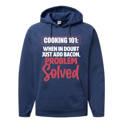 Cooking 101 Cooking Funny Chef Cook Culinary Gift Performance Fleece Hoodie