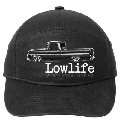 Custom 10 Classic C10 Truck Lowlife Stance Is Everything 7-Panel Snapback Hat