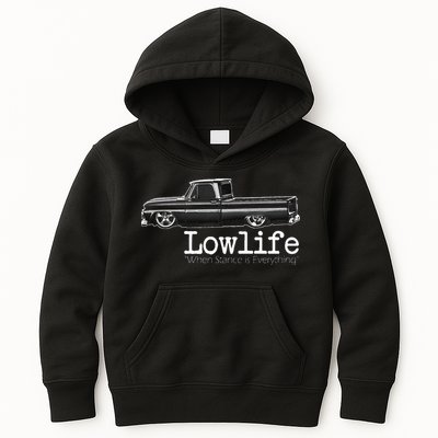 Custom 10 Classic C10 Truck Lowlife Stance Is Everything Kids Hoodie