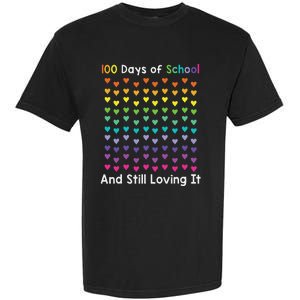 Cute 100 Days of school and still loving it Hearts 100th Day Garment-Dyed Heavyweight T-Shirt