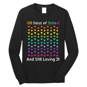 Cute 100 Days of school and still loving it Hearts 100th Day Long Sleeve Shirt