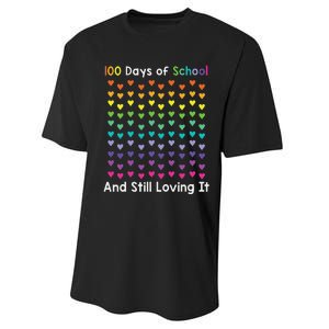 Cute 100 Days of school and still loving it Hearts 100th Day Performance Sprint T-Shirt