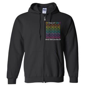 Cute 100 Days of school and still loving it Hearts 100th Day Full Zip Hoodie