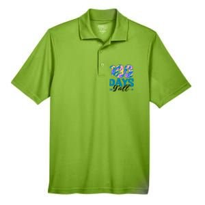 Camouflage 100 Days Y'all Funny 100th Day Of School Cute Gift Men's Origin Performance Pique Polo