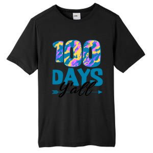 Camouflage 100 Days Y'all Funny 100th Day Of School Cute Gift Tall Fusion ChromaSoft Performance T-Shirt