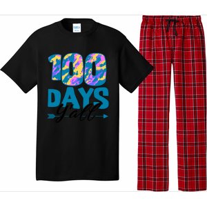 Camouflage 100 Days Y'all Funny 100th Day Of School Cute Gift Pajama Set