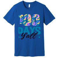 Camouflage 100 Days Y'all Funny 100th Day Of School Cute Gift Premium T-Shirt