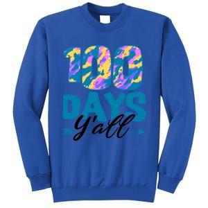 Camouflage 100 Days Y'all Funny 100th Day Of School Cute Gift Tall Sweatshirt