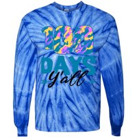 Camouflage 100 Days Y'all Funny 100th Day Of School Cute Gift Tie-Dye Long Sleeve Shirt