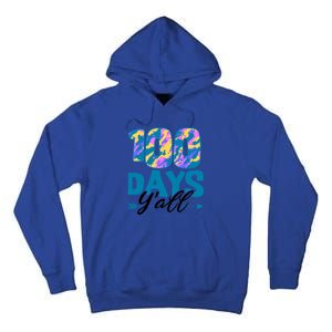 Camouflage 100 Days Y'all Funny 100th Day Of School Cute Gift Tall Hoodie