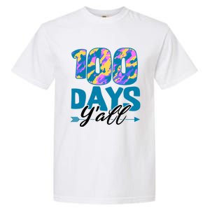 Camouflage 100 Days Y'all Funny 100th Day Of School Cute Gift Garment-Dyed Heavyweight T-Shirt