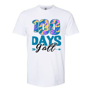 Camouflage 100 Days Y'all Funny 100th Day Of School Cute Gift Softstyle CVC T-Shirt