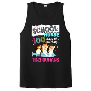 Cute 100 Days Of Patching Tiny Hu School Nurse Rn Gift PosiCharge Competitor Tank