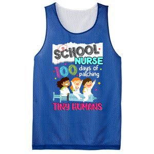 Cute 100 Days Of Patching Tiny Hu School Nurse Rn Gift Mesh Reversible Basketball Jersey Tank