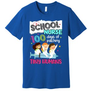 Cute 100 Days Of Patching Tiny Hu School Nurse Rn Gift Premium T-Shirt