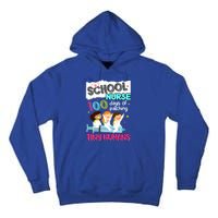 Cute 100 Days Of Patching Tiny Hu School Nurse Rn Gift Tall Hoodie