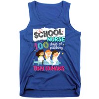 Cute 100 Days Of Patching Tiny Hu School Nurse Rn Gift Tank Top