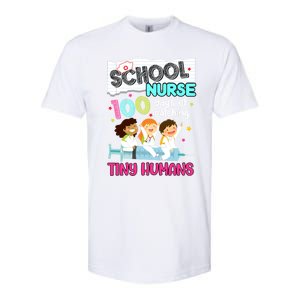 Cute 100 Days Of Patching Tiny Hu School Nurse Rn Gift Softstyle CVC T-Shirt