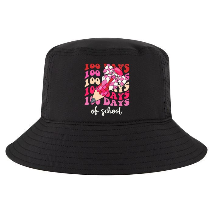 Cute 100 Days Of School Ribbon Bow Cool Comfort Performance Bucket Hat