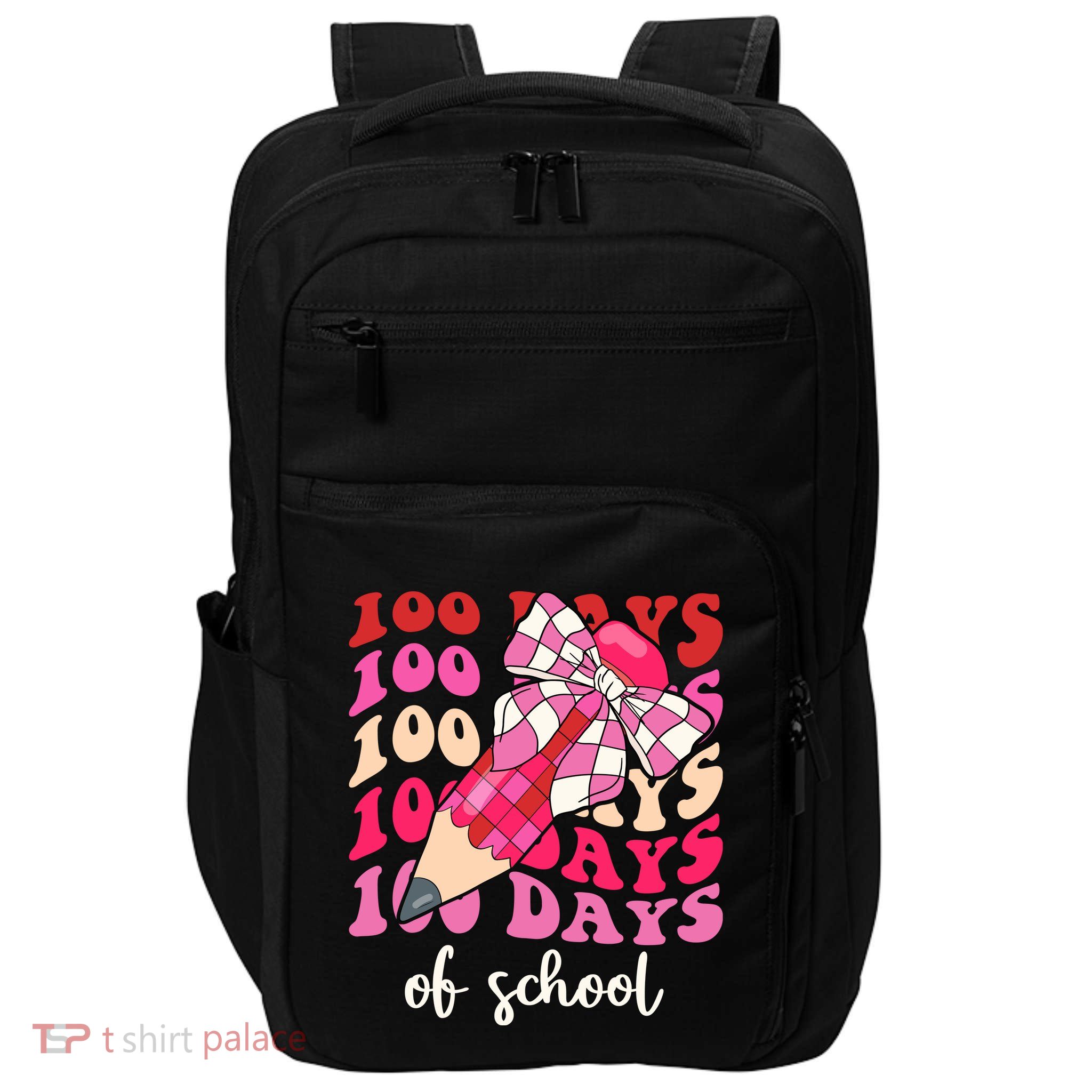 Cute 100 Days Of School Ribbon Bow Impact Tech Backpack
