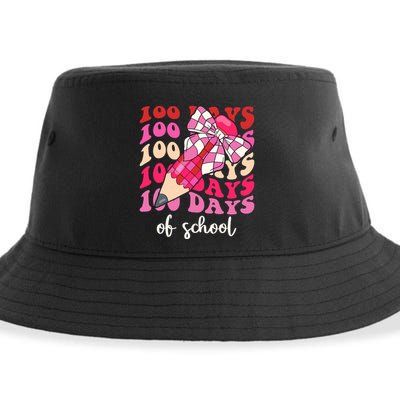 Cute 100 Days Of School Ribbon Bow Sustainable Bucket Hat