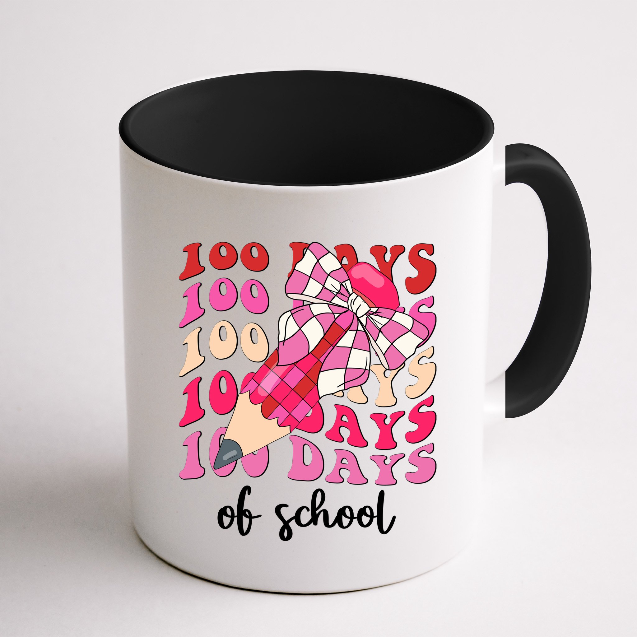 Cute 100 Days Of School Ribbon Bow Mug
